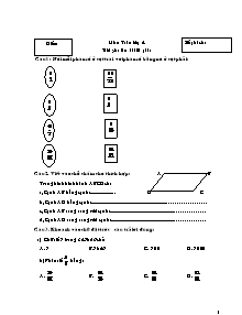 Đề kiểm tra định kì cuối năm Toán Lớp 4 - Năm học 2007-2008