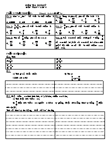 Đề kiểm tra định kì giữa học kì II môn Toán Khối 4