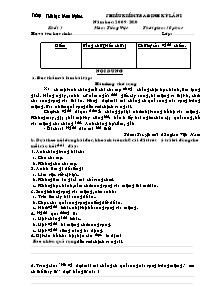 Đề kiểm tra định kì lần 1 Tiếng việt Lớp 3 - Năm học 2009-2010 - Trường Tiểu học Nam Nghĩa