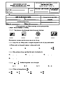 Đề kiểm tra định kì lần 3 Toán Lớp 4 - Năm học 2013-2014 - Trường Tiểu học Nguyễn Văn Trỗi