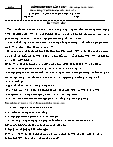 Đề kiểm tra định kì lần 4 Đọc hiểu Lớp 4 - Năm học 2008-2009