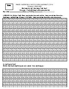 Đề kiểm tra định kì lần 4 Tiếng việt Khối 4