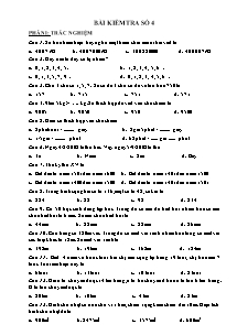 Đề kiểm tra định kì môn Toán Lớp 4 - Bài số 4
