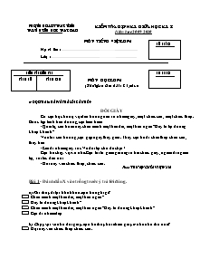 Đề kiểm tra giữa học kì I Tiếng việt Lớp 2 - Năm học 2009-2010 - Trường Tiểu học Trực Đạo