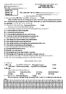 Đề kiểm tra giữa học kì I Tiếng việt Lớp 3 - Năm học 2008-2009 - Trường Tiểu học Vạn Phúc