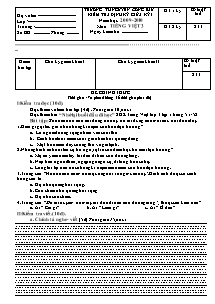 Đề kiểm tra giữa học kì I Tiếng việt Lớp 3 - Năm học 2009-2010 - Trường Tiểu học Nguyễn Công Sáu