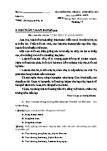 Đề kiểm tra giữa học kì I Tiếng việt Lớp 3 - Năm học 2012-2013 - Trường Tiểu học Nguyên Giáp B