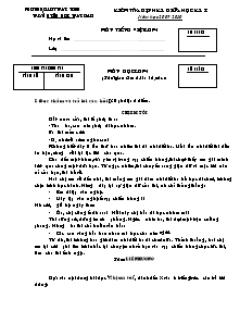 Đề kiểm tra giữa học kì I Tiếng việt Lớp 4 - Năm học 2009-2010 - Trường Tiểu học Trực Đạo