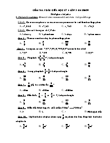 Đề kiểm tra giữa học kì I Toán Lớp 5 - Năm học 2008-2009