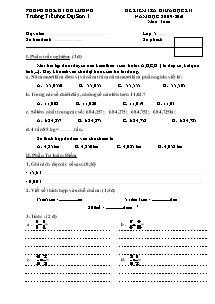 Đề kiểm tra giữa học kì I Toán Lớp 5 - Năm học 2009-2010 - Trường Tiểu học Đại Sơn 1
