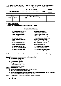 Đề kiểm tra giữa học kì II Tiếng việt Lớp 3 - Năm học 2012-2013 - Trường Tiểu học số 1 Mỹ Thành