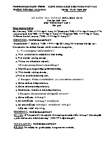 Đề kiểm tra giữa học kì II Tiếng việt Lớp 4 - Năm học 2009-2010 - Trường Tiểu học Xuân Ngọc