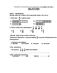 Đề kiểm tra giữa học kì II Toán Khối 4 - Năm học 2012-2013