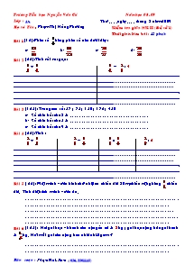 Đề kiểm tra giữa học kì II Toán Lớp 4 - Năm học 2008-2009 - Phạm Hữu Nam