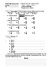 Đề kiểm tra giữa học kì II Toán Lớp 4 - Năm học 2008-2009 - Trường Tiểu học Ama Khê