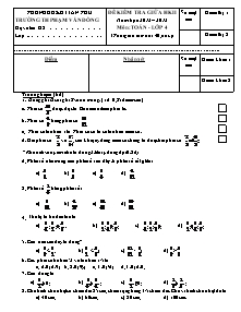 Đề kiểm tra giữa học kì II Toán Lớp 4 - Năm học 2012-2013 - Trường Tiểu học Phạm Văn Đồng