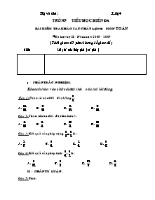 Đề kiểm tra giữa học kì II Toán, Tiếng việt Lớp 4 - Năm học 2008-2009 - Trường Tiểu học Hiền Đa