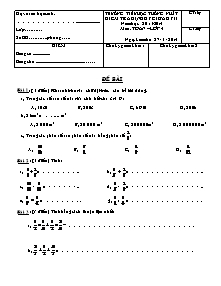 Đề kiểm tra giữa học kì II Toán, Tiếng việt Lớp 4 - Năm học 2013-2014 - Trường Tiểu học Thống Nhất