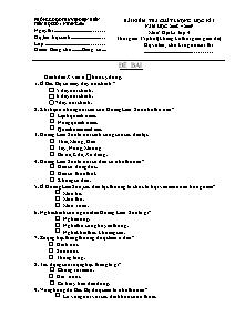 Đề kiểm tra học kì I Địa lí Lớp 4 - Năm học 2008-2009 - Trường Tiểu học số 1 Núa Ngam