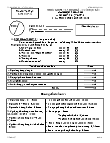 Đề kiểm tra học kì I Tiếng việt Lớp 4 - Năm học 2012-2013 - Lê Thị Thúy Hằng