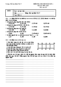 Đề kiểm tra học kì I Toán Lớp 4 (Có đáp án) - Năm học 2009-2010 - Trường Tiểu học Đinh Văn V