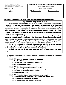 Đề kiểm tra học kì II môn Đọc hiểu Lớp 3 - Năm học 2011-2012 - Trường Tiểu học Xuyên Mộc