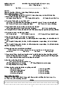 Đề kiểm tra học kì II Tiếng việt Khối 4 (Kèm đáp án) - Năm học 2013-2014