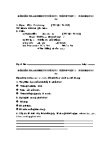 Đề kiểm tra học kì II Tiếng việt Khối Tiểu học - Năm học 2005-2006