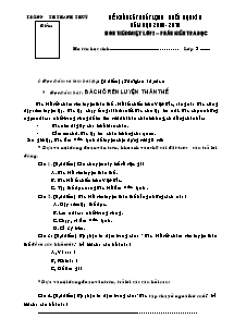 Đề kiểm tra học kì II Tiếng việt Lớp 2,3,4 - Năm học 2009-2010 - Trường Tiểu học Thanh Thủy