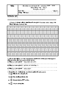 Đề kiểm tra học kì II Tiếng việt Lớp 4 (Có đáp án) - Năm học 2009-2010