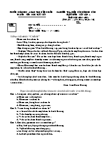 Đề kiểm tra học kì II Tiếng việt Lớp 4 - Năm học 2012-2013 - Trường Tiểu học Tân Việt