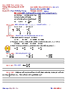 Đề kiểm tra học kì II Toán Lớp 4 (Bài số 2) - Năm học 2008-2009 - Phạm Hữu Nam