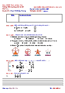 Đề kiểm tra học kì II Toán Lớp 4 (Bài số 3) - Năm học 2008-2009 - Phạm Hữu Nam