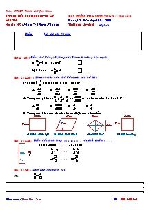 Đề kiểm tra học kì II Toán Lớp 4 (Bài số 4) - Năm học 2008-2009 - Phạm Hữu Nam