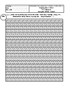 Đề kiểm tra học kỳ I Tiếng việt, Toán Lớp 4 - Năm học 2013-2014