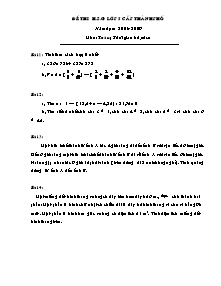 Đề kiểm tra học sinh giỏi cấp thành phố Toán Lớp 5 - Năm học 2008-2009