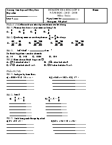 Đề kiểm tra học sinh giỏi Toán Lớp 4 - Năm học 2013-2014 - Trường Tiểu học số 2 Duy Sơn