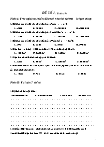 Đề kiểm tra tuần 19 môn Toán Lớp 4