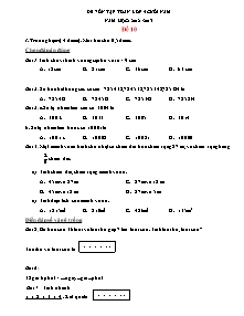 Đề ôn tập kiểm tra cuối năm môn Toán Lớp 4 - Đề số 10 - Năm học 2012-2013