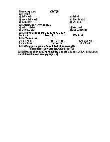 Đề ôn tập kiểm tra môn Toán nâng cao Lớp 4