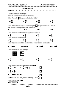 Đề ôn tập tuần 27 môn Toán Lớp 4 - Năm học 2013-2014 - Trường Tiểu học Tây Giang