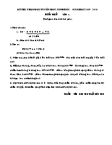 Đề thi chọn đội tuyển học sinh giỏi Toán Lớp 4 - Năm học 2009-2010 - Trường Tiểu học Đức Thọ
