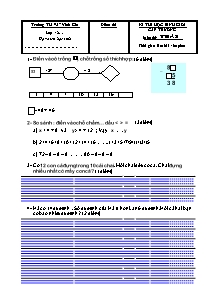 Đề thi chọn học sinh giỏi cấp trường Toán Lớp 2 - Trường Tiểu học A Vĩnh Gia