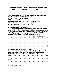 Đề thi chọn học sinh giỏi Tiếng việt Khối 4 - Năm học 2009-2010