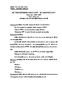 Đề thi chọn học sinh giỏi Tiếng việt Lớp 3 - Năm học 2008-2009 - Trường Tiểu học Thọ Lộc