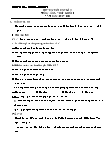 Đề thi cuối học kì II Toán, Tiếng việt Lớp 4 - Năm học 2009-2010 - Trường Tiểu học Hải Dương