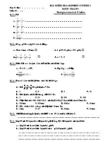 Đề thi định kì cuối học kì II môn Toán Lớp 4