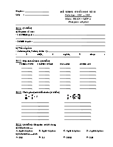 Đề thi định kì cuối học kì II Toán Lớp 4