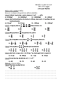 Đề thi định kỳ giữa học kì II Toán Lớp 4