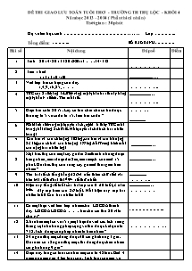 Đề thi giao lưu Toán tuổi thơ Lớp 4,5 - Năm học 2013-2014 - Trường Tiểu học Thụ Lộc